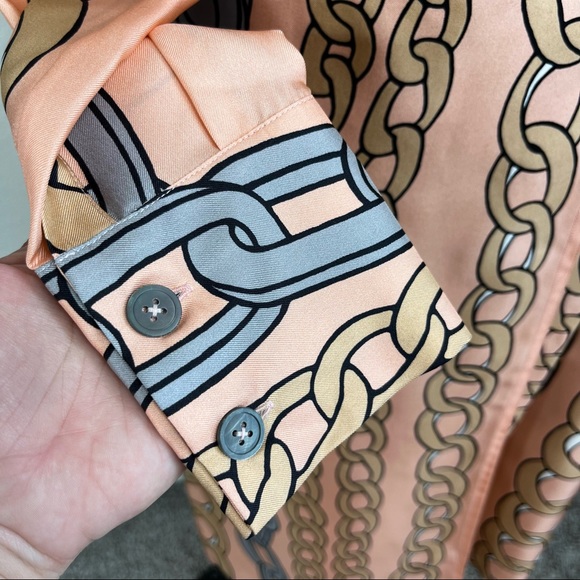 MARNI Chain Print Silk Dress Pleated - Picture 6 of 14